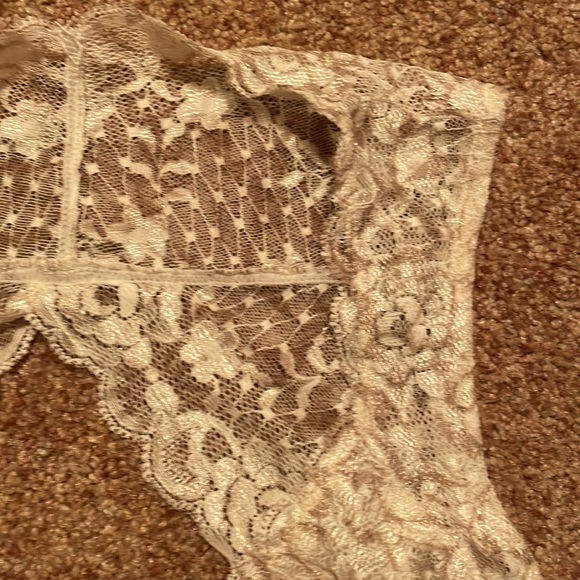 Free People Olive Green & Cream Lace Bralette - Picture 2 of 6